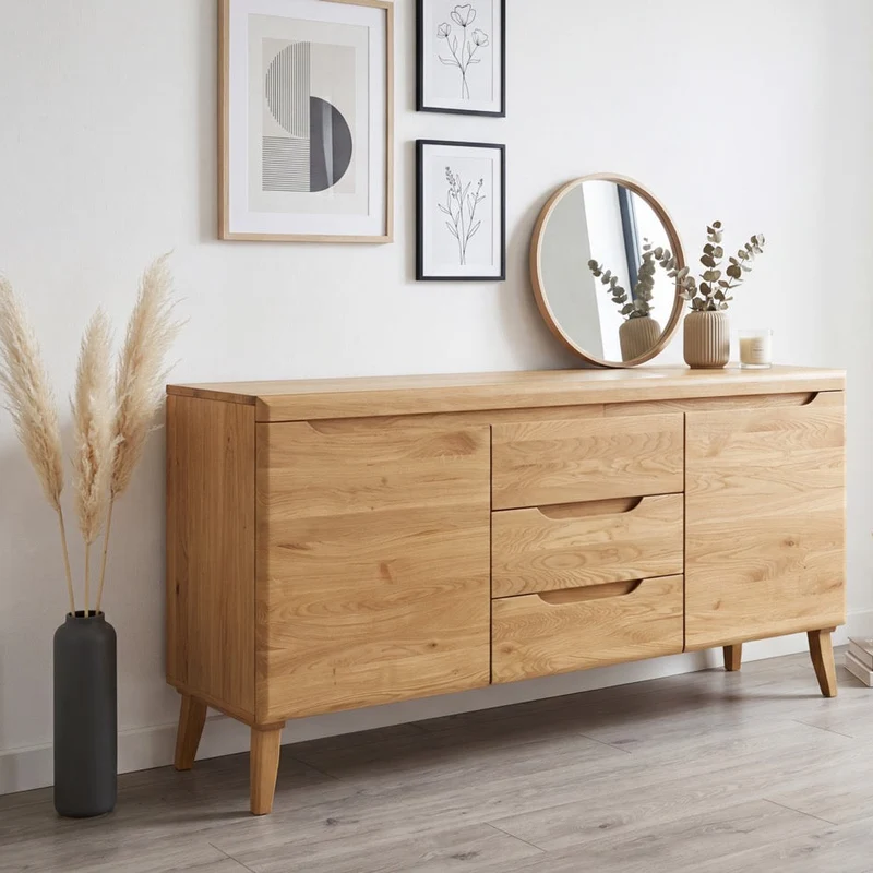 Credenza in rovere massiccio Milan 3 | NordicStory