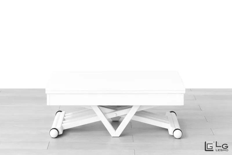 TAVOLINO TRASFORMABILE Finitura Laccato Bianco 102cm - 4 posti
