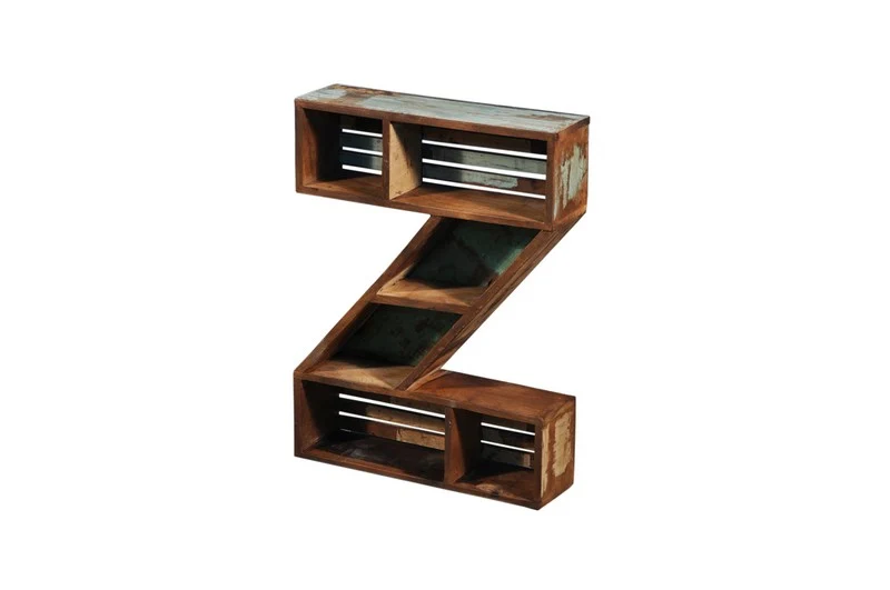 Libreria da parete mensola in legno cm 46x13x61h