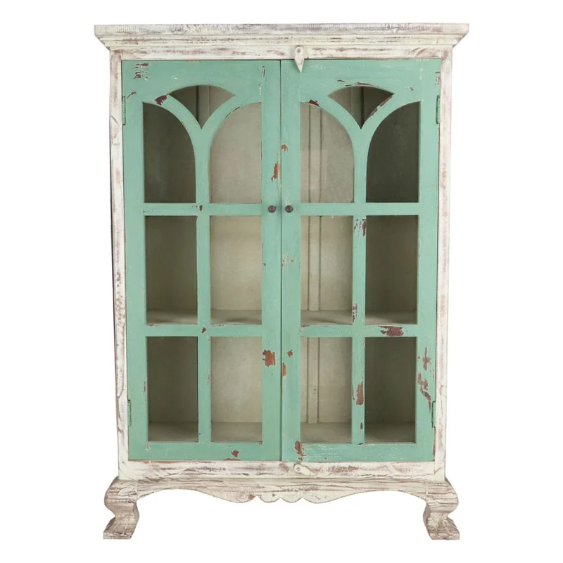 Vetrina dispensa stile vintage 3 ripiani cm 90x40x129h