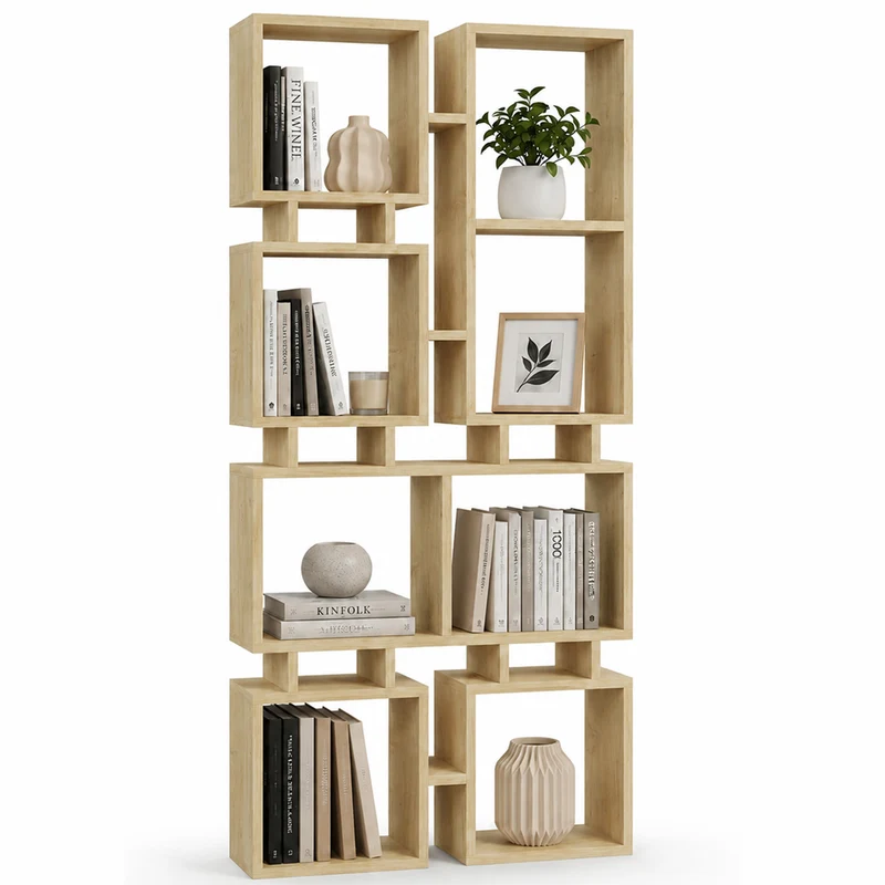 Libreria Moderna 4 Ripiani Quercia Scaffalatura Soggiorno Ufficio 79x24x166.5 cm