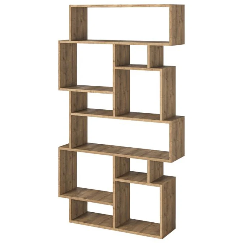 Libreria Design Moderna Scaffale 8 Ripiani 168x96x25cm Casa Ufficio Rovere