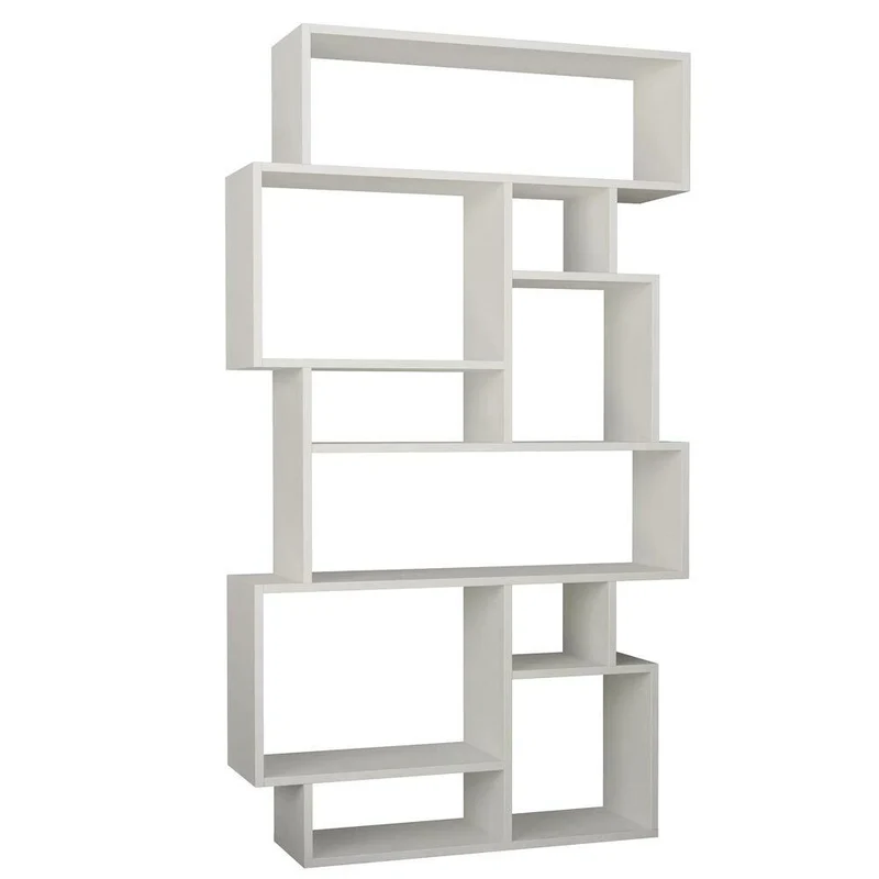 Libreria Design Moderna Scaffale 8 Ripiani 168x96x25cm Casa Ufficio Bianco
