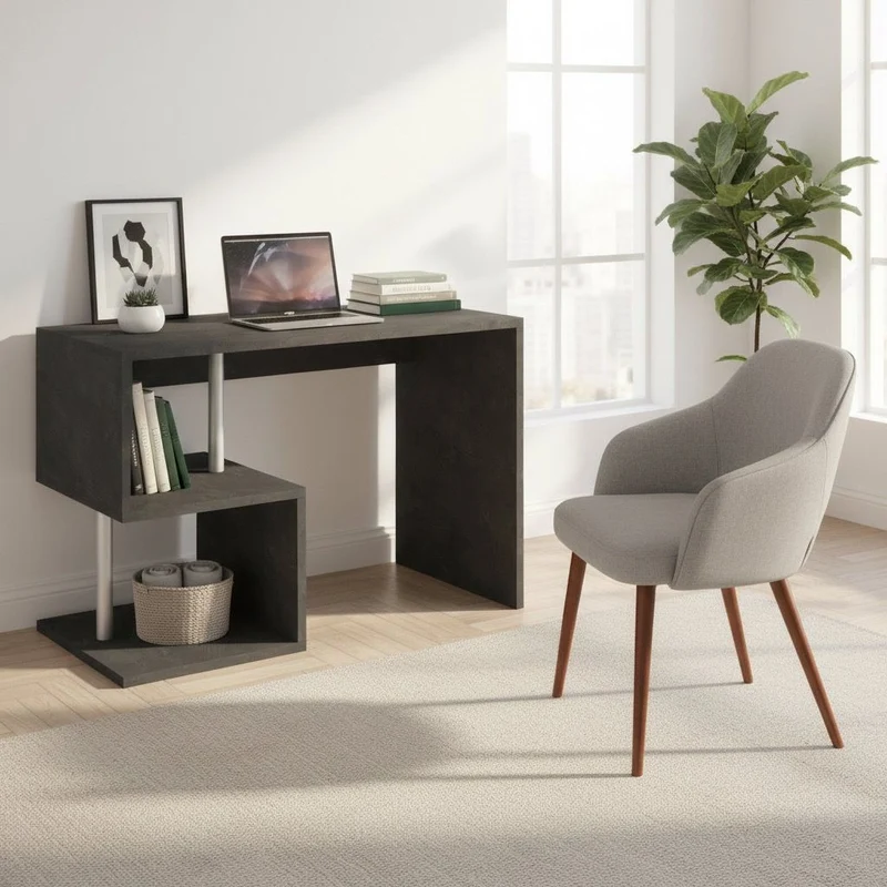Scrivania porta PC con libreria Lionel Report
