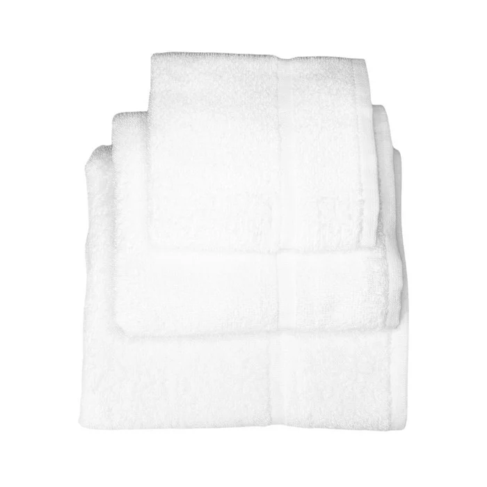 Set 3 pezzi spugna bianca in 100% cotone per Hotel, B&B e strutture ricettive