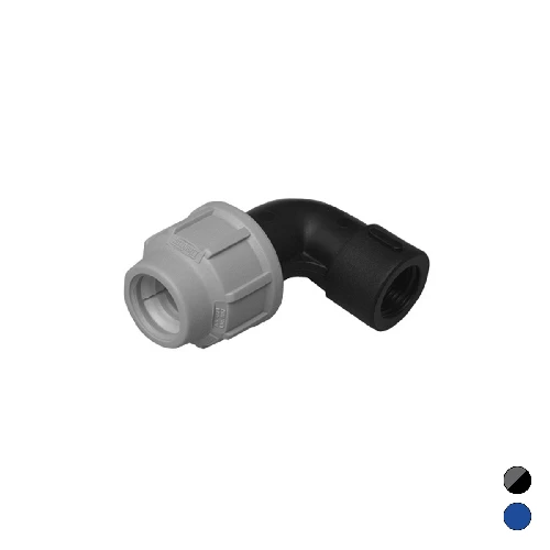 Gomito a 90 c/derivazione femmina ikaro raccordo per polietilene 3/4 x 25 -f-brico