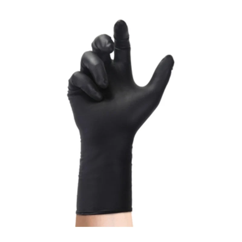 Guanti da Lavoro in Nitrile Nero Cat. Iii 30 cm Tg. M Spessorato 50 Pezzi
