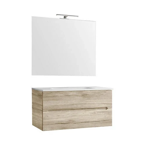 Mobile bagno sospeso linea talia da 90 cm rovere nodi