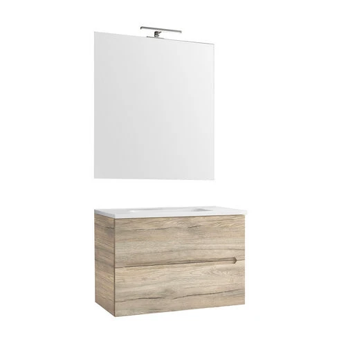 Mobile bagno sospeso linea talia da 70 cm larice bianco