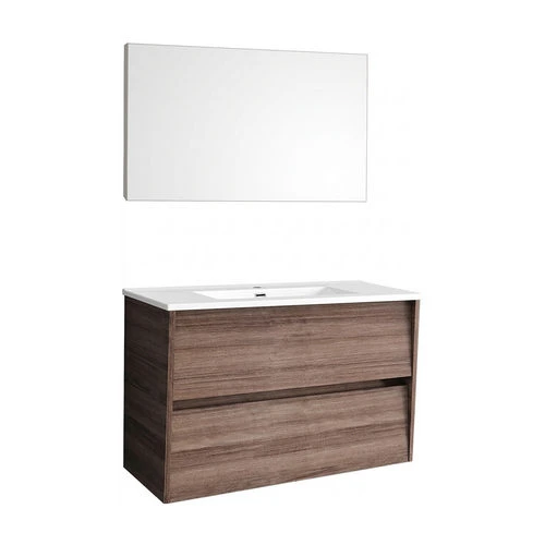 Mobile bagno sospeso completo elisia cm 80 noce siroco