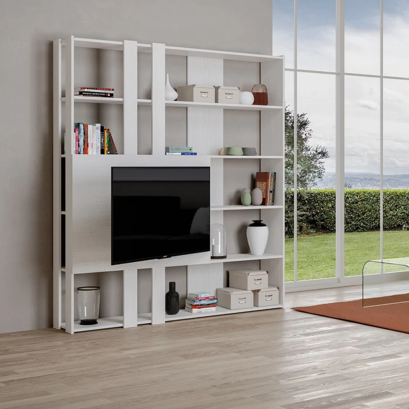 Parete attrezzata con libreria Inedditah M