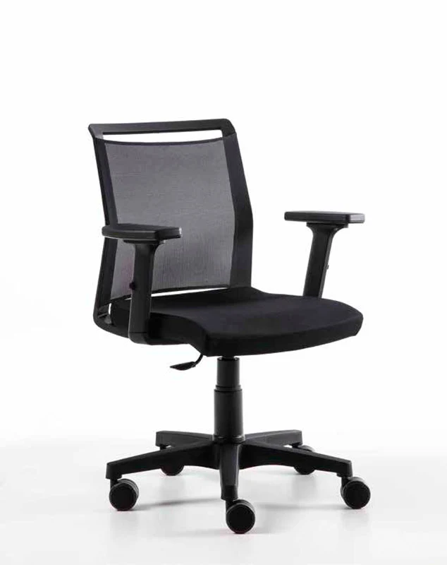 Sedia regolabile per ufficio operativa tessuto tecnico cm 63x57x91/104h