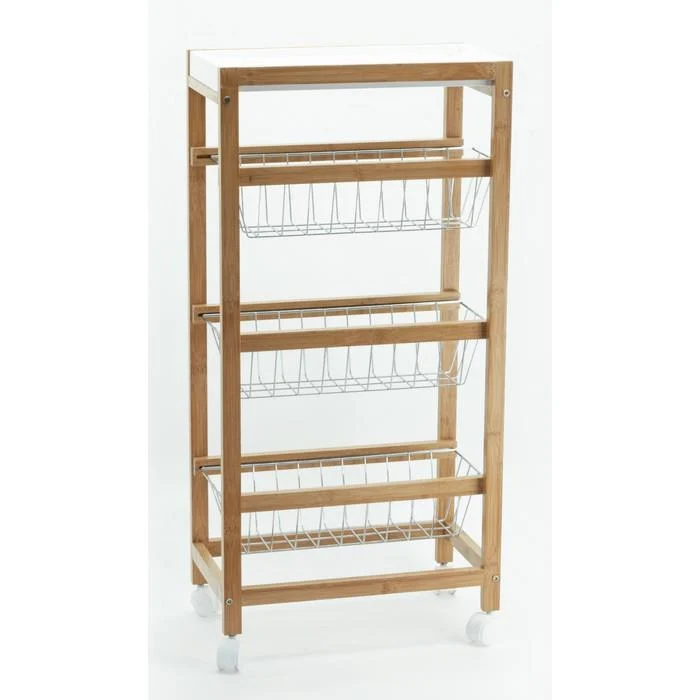 Carrello da cucina toronto 3 cesti Natural