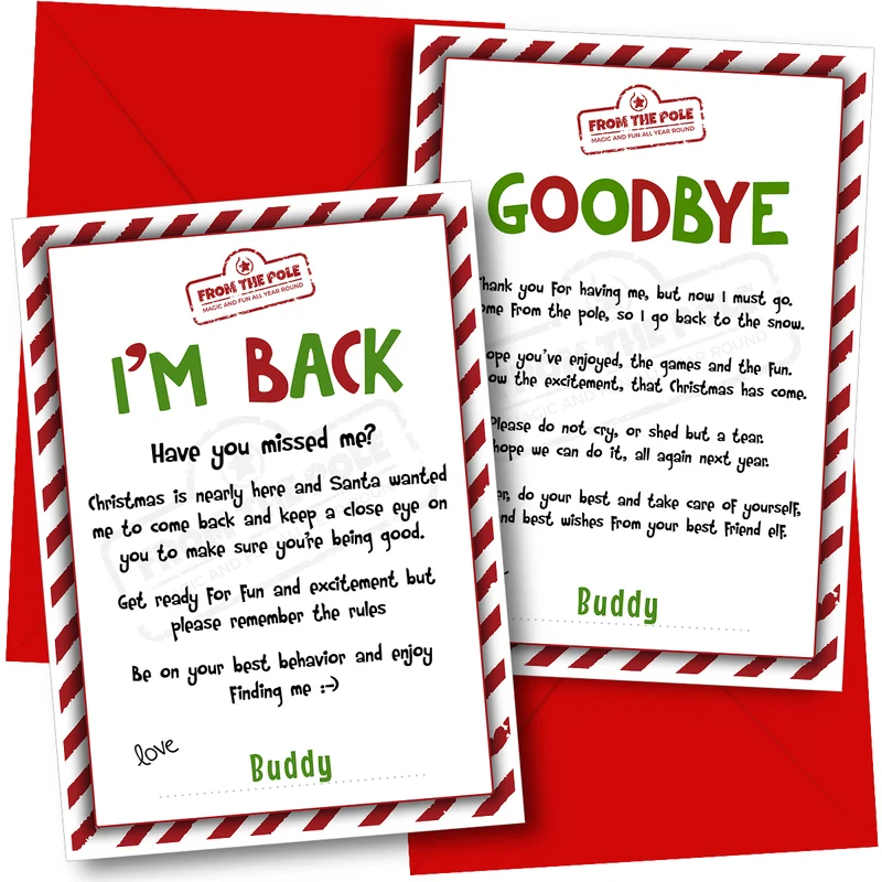 Twin Pack - Elf Arrival Letter & Elf Goodbye Letter