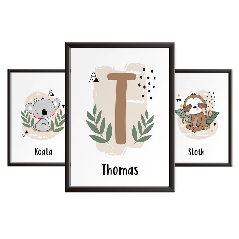 Jungle Animal Nursery Print Set 1 - Koala and Sloth