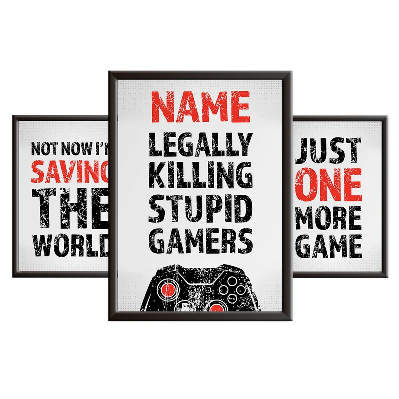 Legally Killing Stupid Gamers - Gaming Print Set - XB - Red