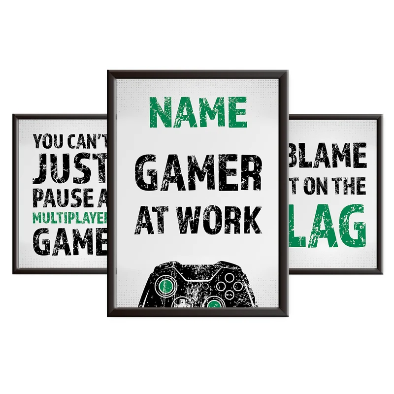 Gamer at Work - Gaming Print Set - XB - Green