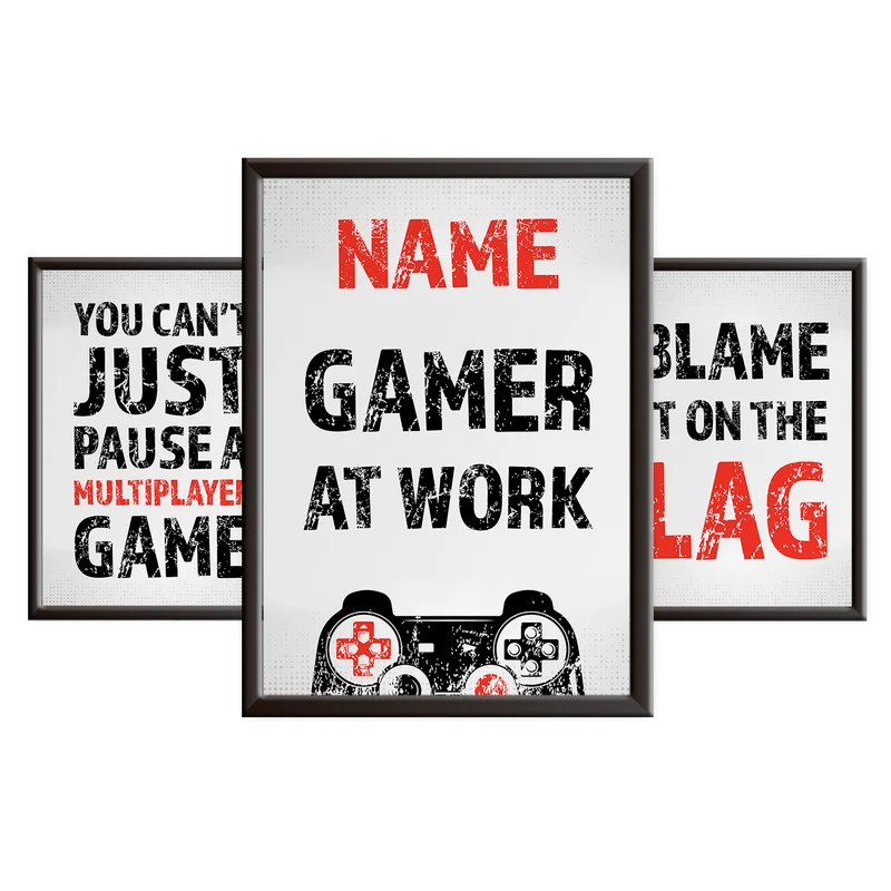 Gamer at Work - Gaming Print Set - PS - Red