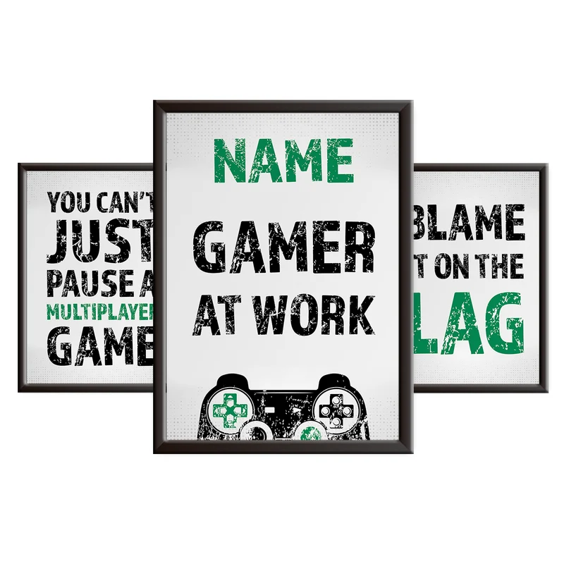 Gamer at Work - Gaming Print Set - PS - Green