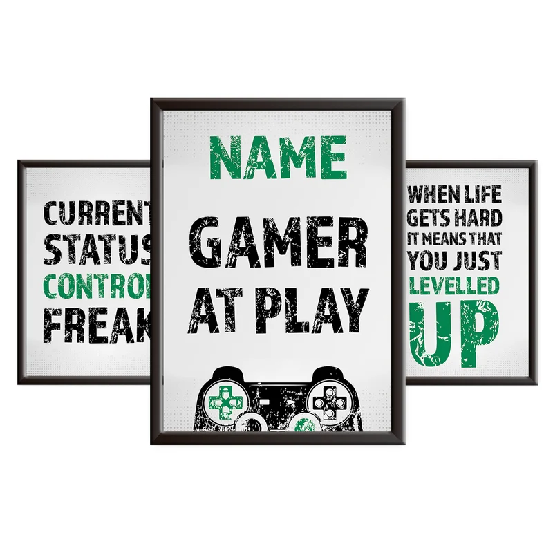 Gamer at Play - Gaming Print Set - PS - Green