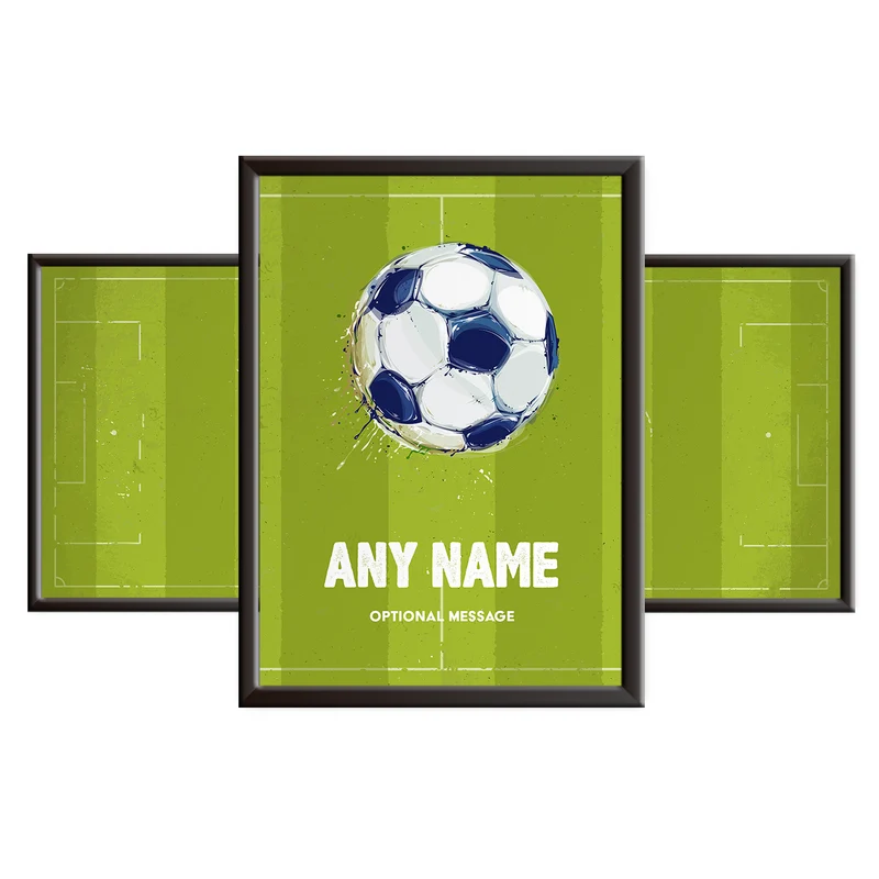 Football Pitch Wall Art Print Set