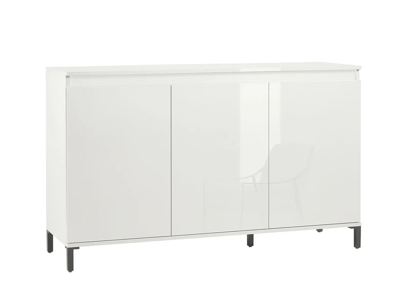 Madia moderna 3 ante bianco lucido design moderno cm 138x40x84h - vari colori