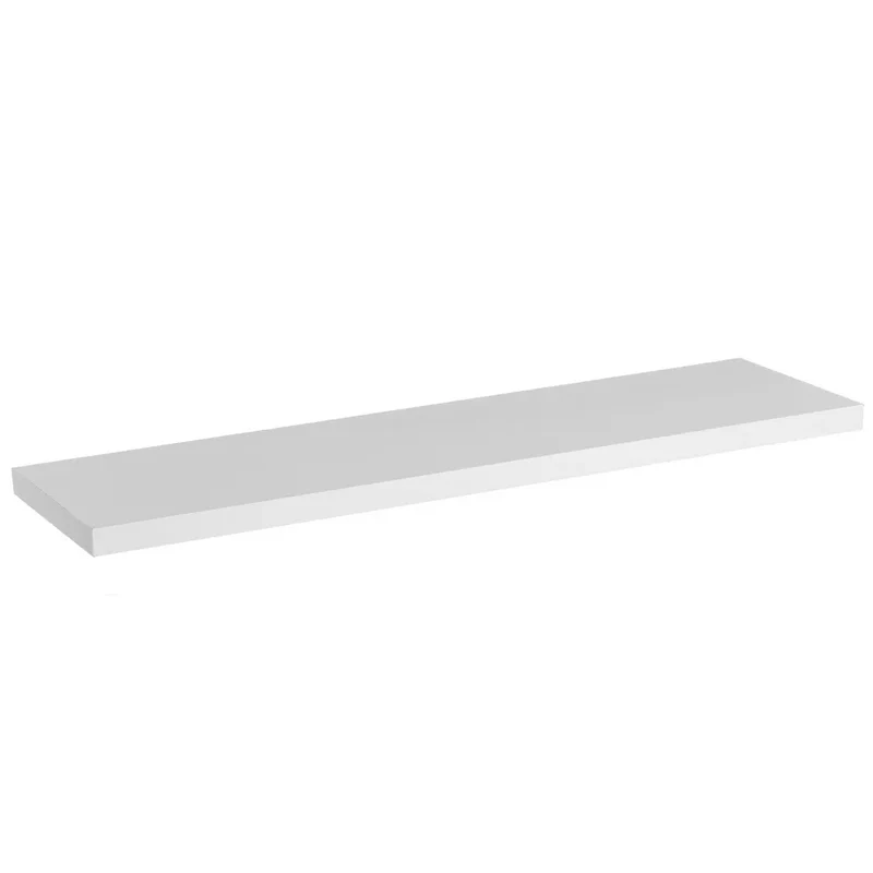 Mensola da Parete Scaffale a Muro MDF Bianco 120x23,50x3,80 cm Organizer Minimal