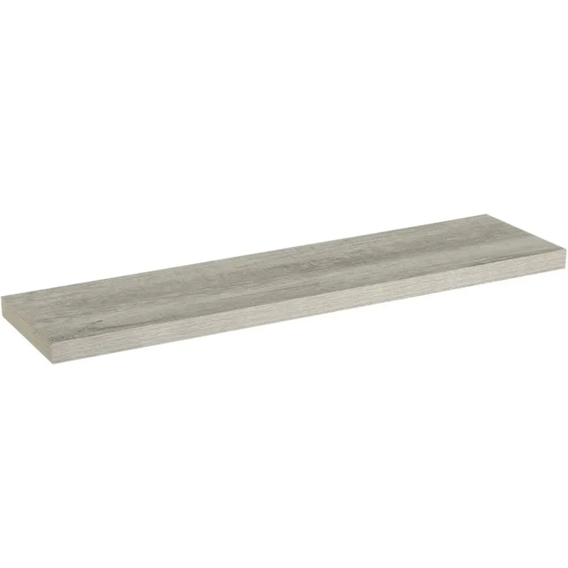 Mensola da Parete Scaffale a Muro MDF Grigio 100x23,50x3,80 cm Organizer Minimal