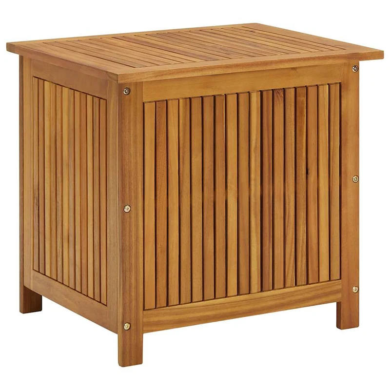 Contenitore da Giardino 60x50x58 cm in Legno Massello di Acacia design Rustico