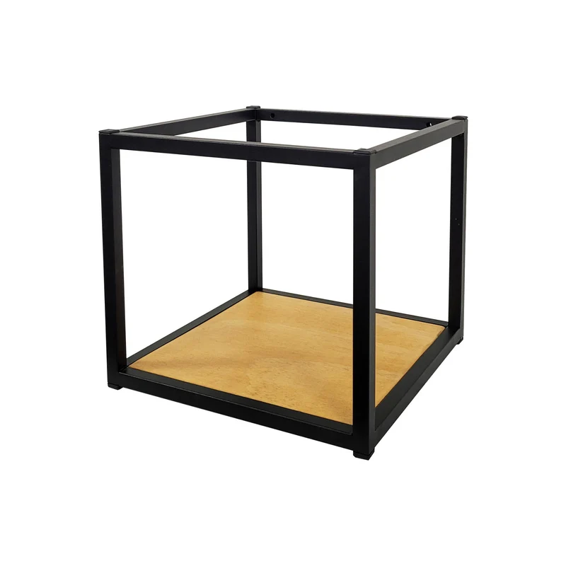Tecnokit Kubho – Mensola da Parete Cubica in Acciaio e Legno | Stile Industrial | Made in Italy