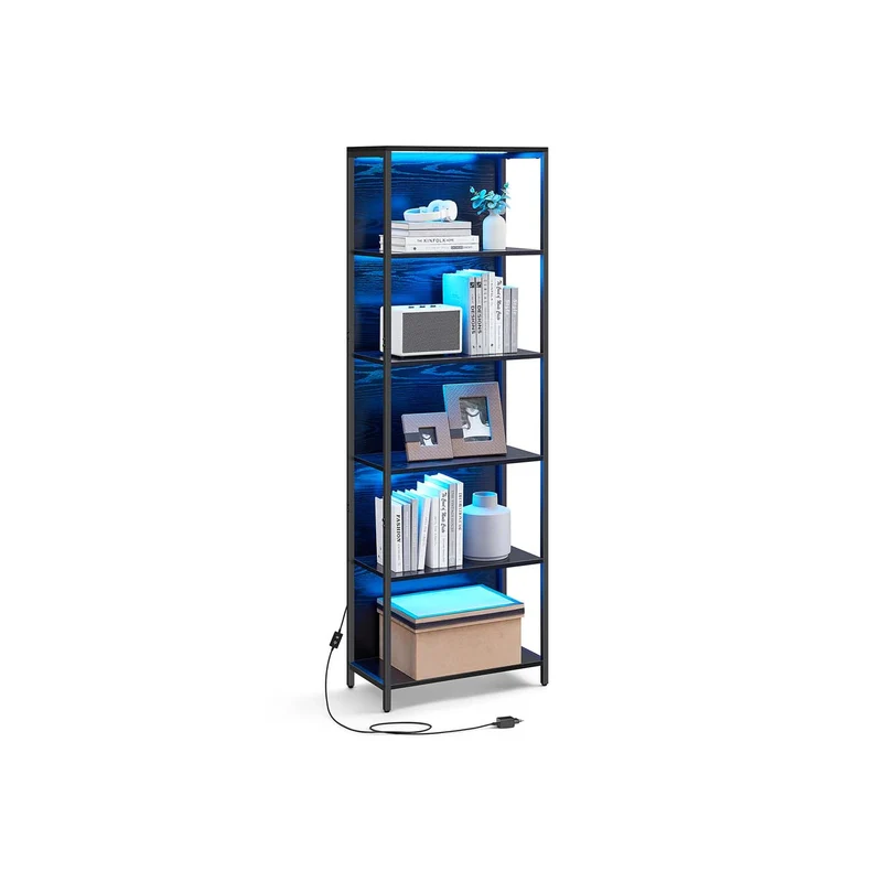 Scaffale a 6 Ripiani con Luce LED