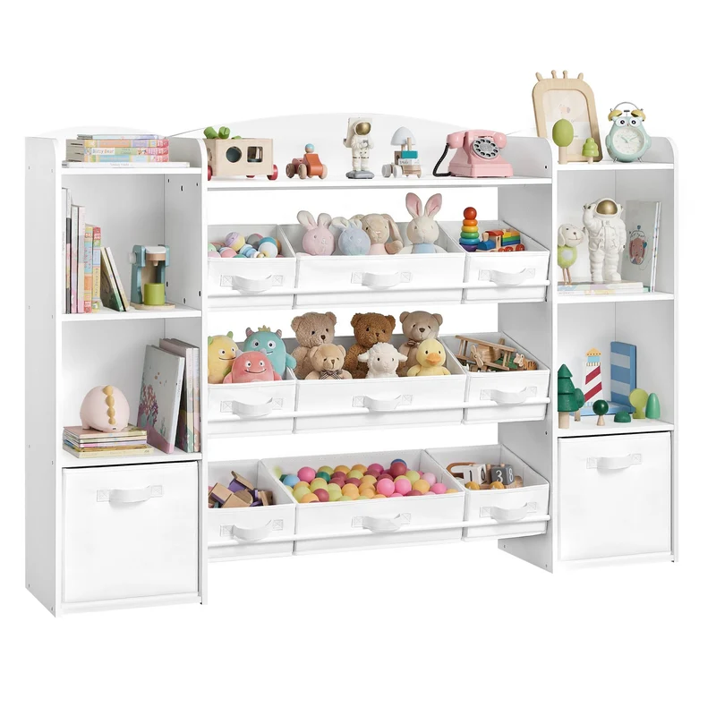 Libreria Montessori per bambini con scatole portagiochi