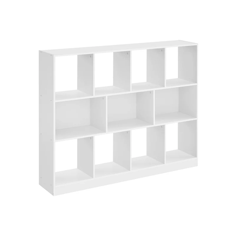 Scaffale Libreria a 11 Scomparti Bianco