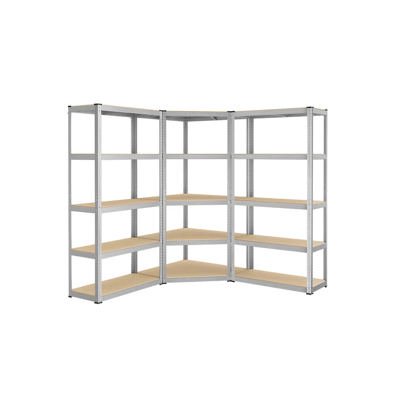 Set di Scaffale Angolare a 5 Ripiani