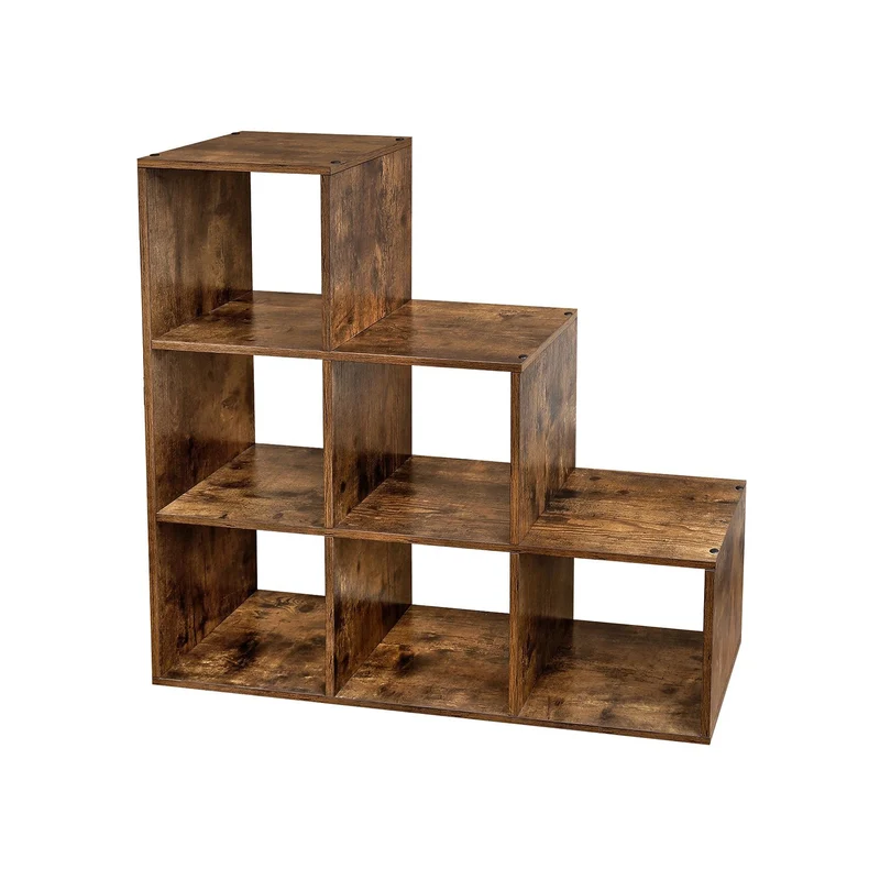Scaffale a 6 Cubi a Forma di Scala
