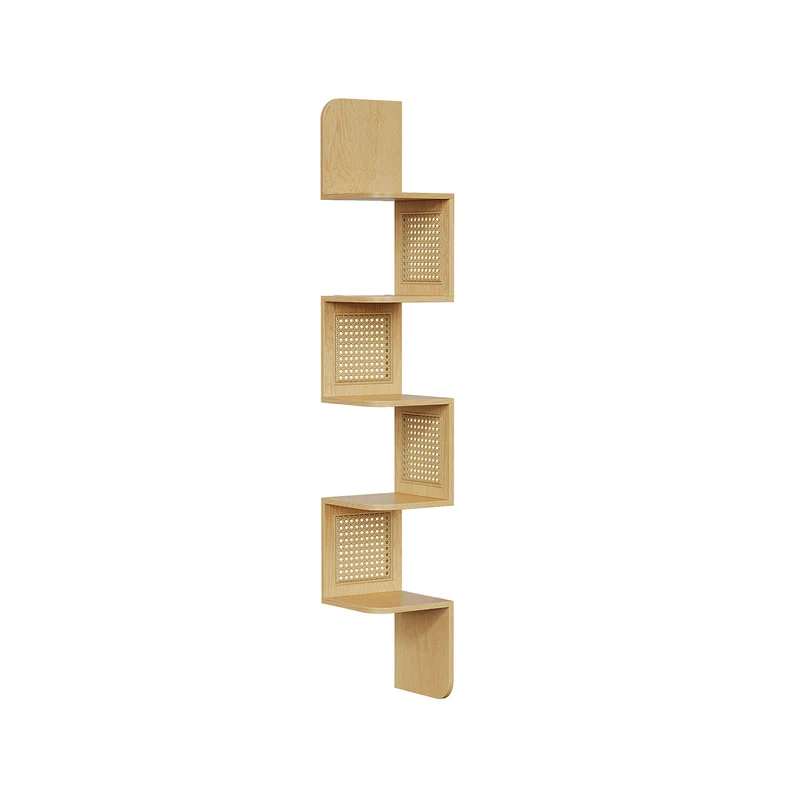 Scaffale Angolare da Parete a 5 Ripiani