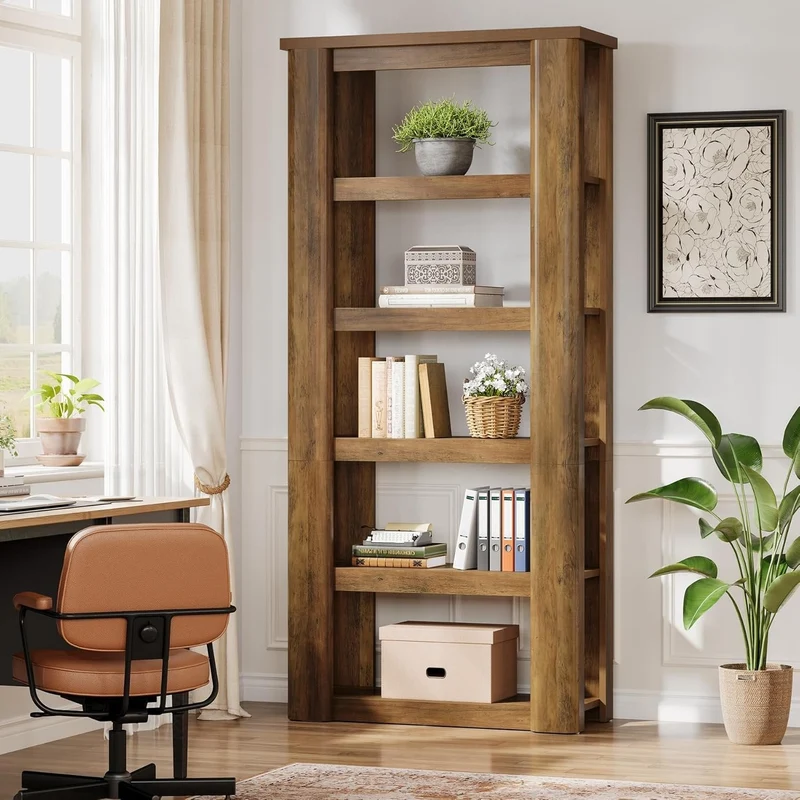 Tribesigns 180 cm Libreria, Scaffale espositiva Etagere su 6 livelli per ufficio domestico