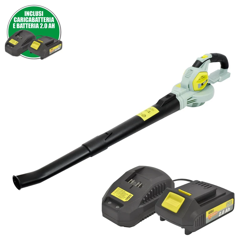 Soffiatore foglie a batteria con Caricabatteria e Batteria da 20V 2Ah inclusa KOMBO PRO