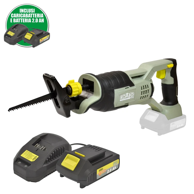 SEGACCIO UNIVERSALE KOMBO PRO + BATTERIA LI-ON 2.0Ah E CARICABATTERIA