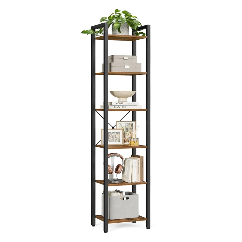Scaffale Libreria per Ufficio Studio Soggiorno Camera da Letto Stile Industriale
