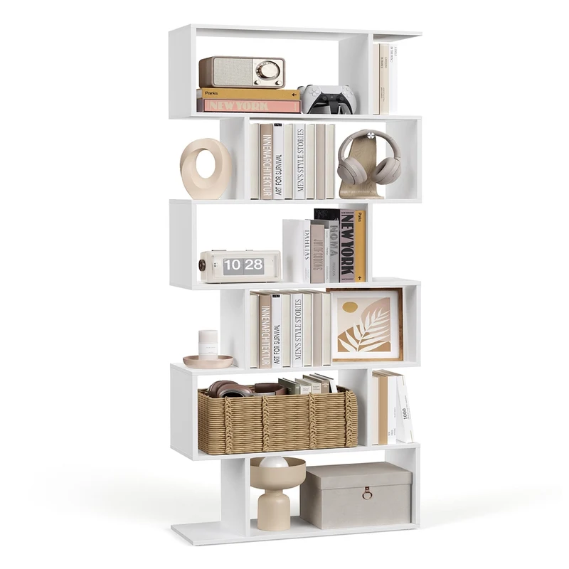 Libreria Scaffale da Terra Decorativa per Soggiorno Camera da Letto