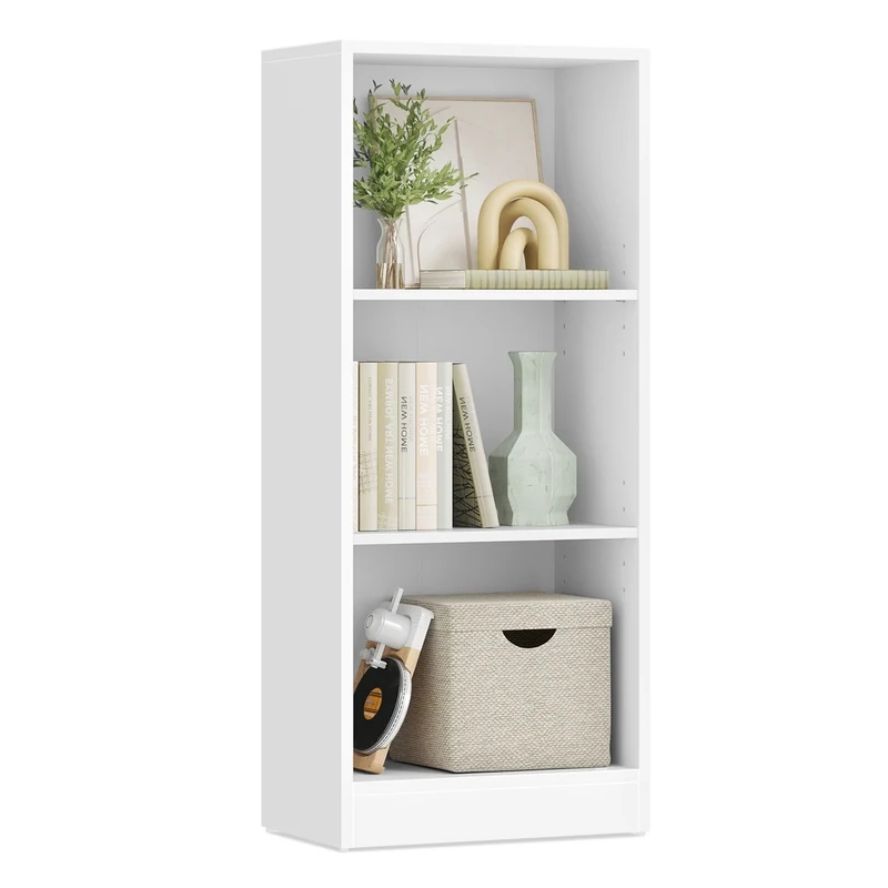 Libreria di Legno a 3 Ripiani Regolabili