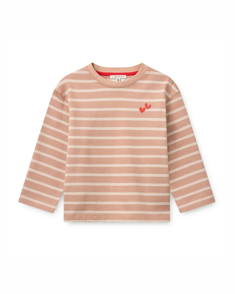 Tyler Stripe LS T-shirt - Pale Tuscany / Sandy Stripe