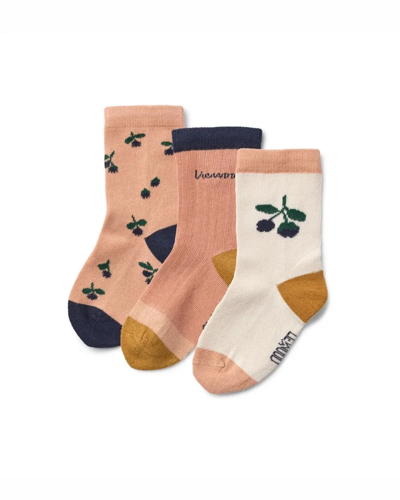 Silas Socks Berry / Pale Tuscany - Set di 3