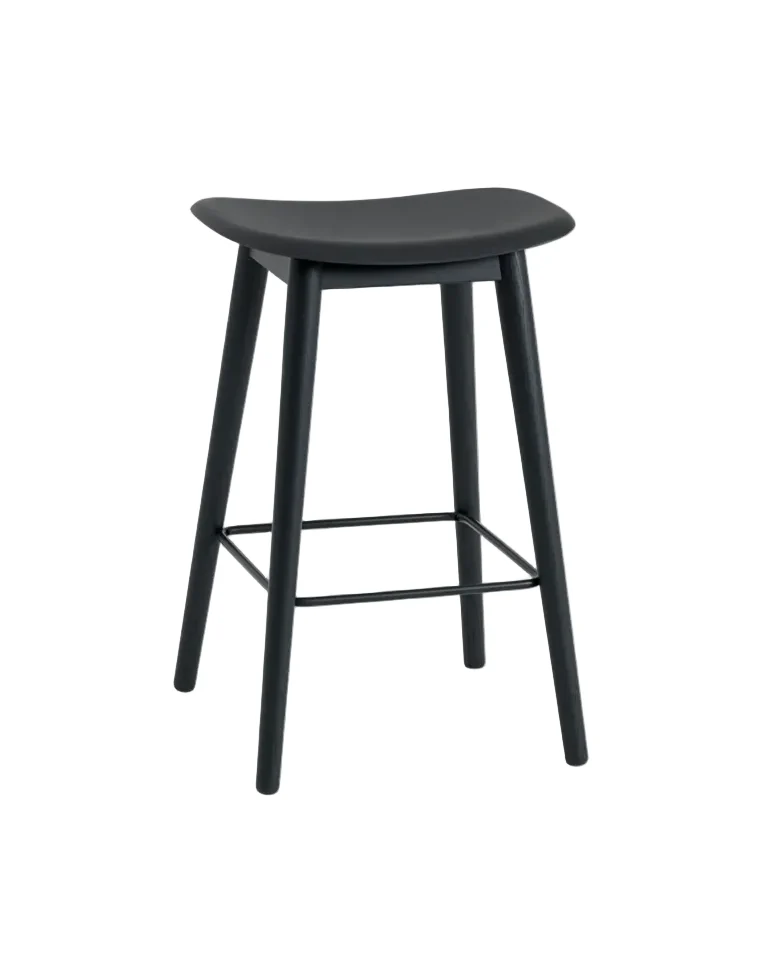 Fiber Counter Stool Wood Base - 65 cm