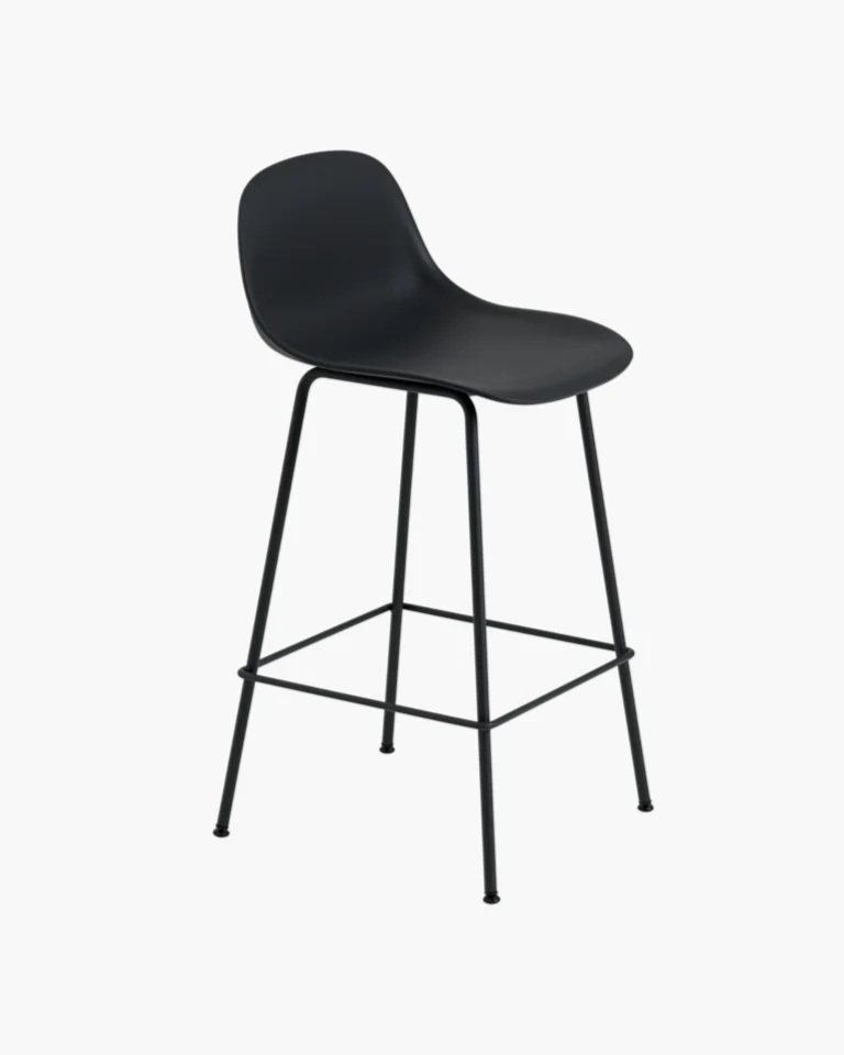 Fiber Counter Stool Tube Base - With Backrest - 65 cm
