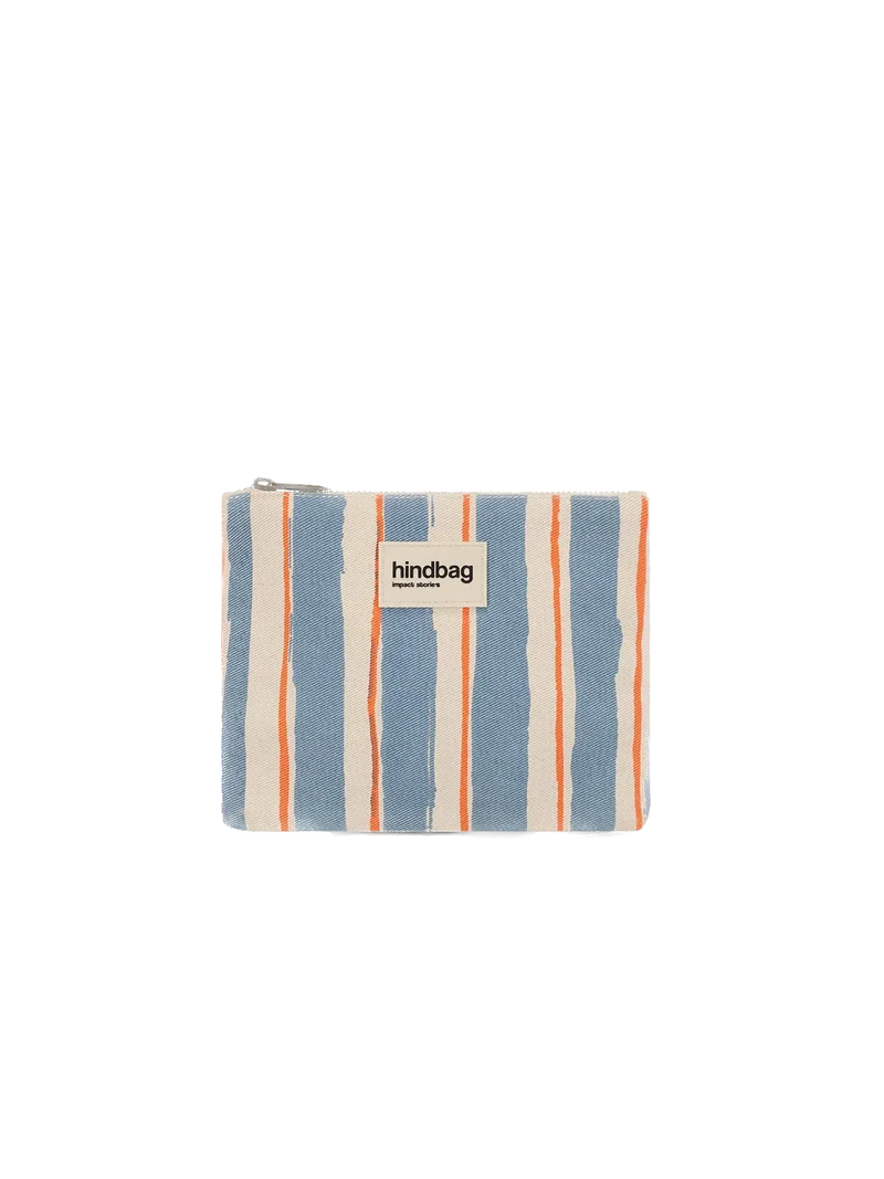 Pochette Lou - Righe Arancione/Blu