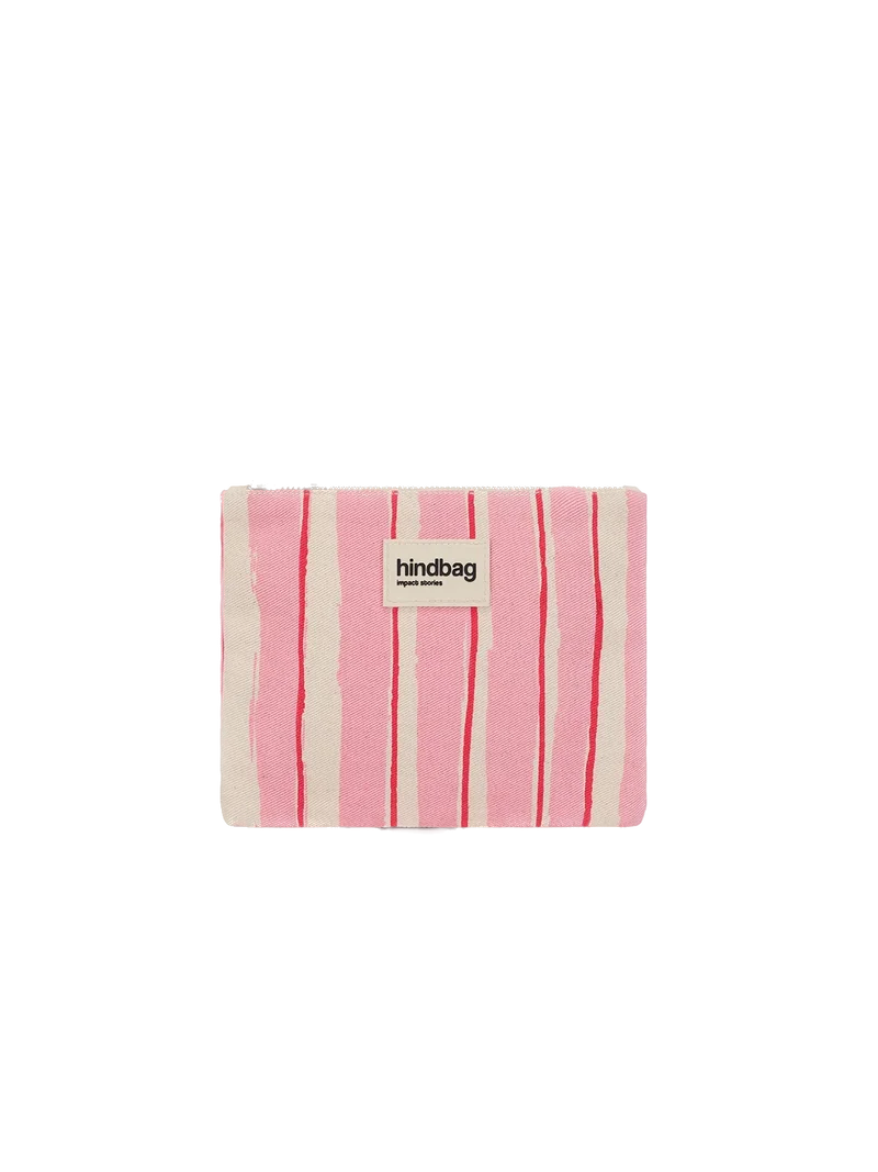 Pochette Lou - Righe Rosso/Rosa