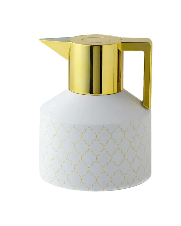 Caraffa Termica Geo Vacuum Jug - White/Gold