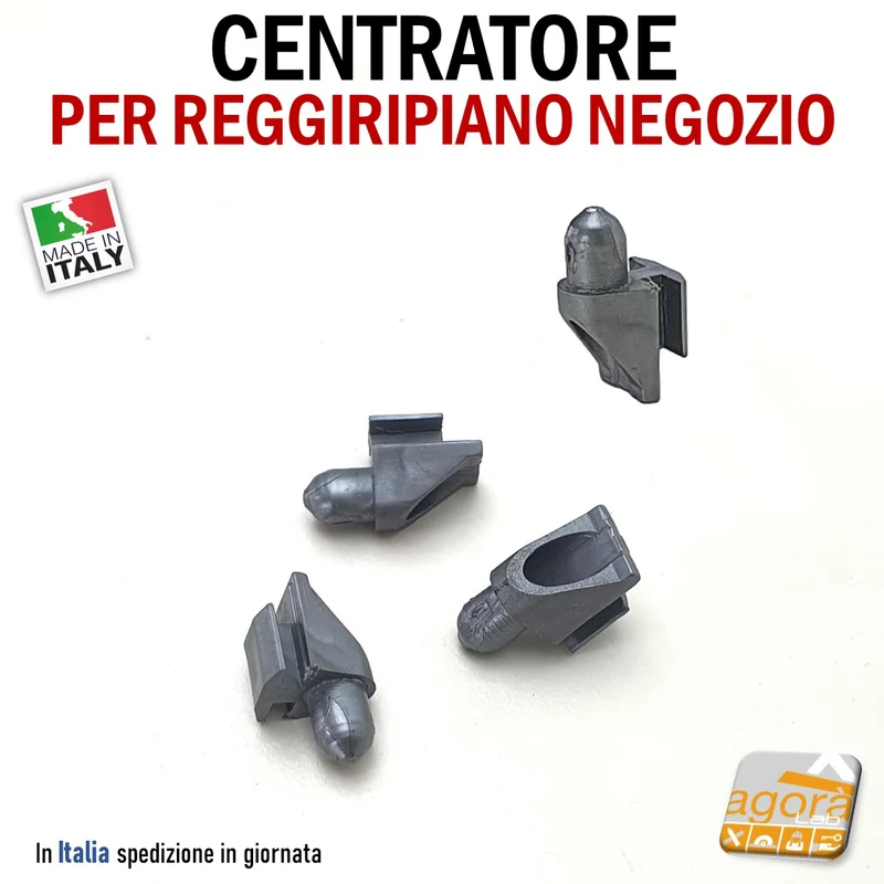 CENTRATORE PER REGGIRIPIANO MENSOLA ATTREZZATURA PARETE NEGOZIO GRIGIO D8X10MM PERNO M-V 100pz